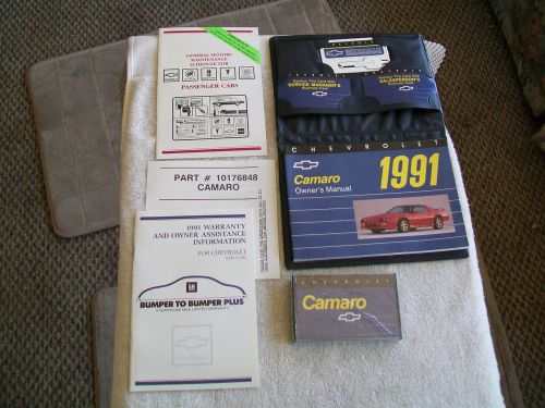 1991 chevrolet camaro new dealers kit with owners manual and cassette tape