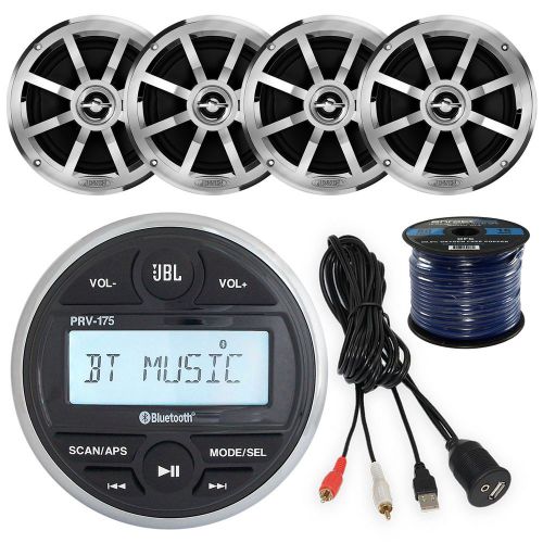 Jbl prv-175 gauge marine bluetooth receiver, 4x jensen 6.5&#034; speakers, rca cable