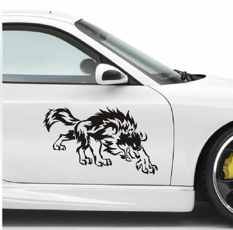 Cool custom wolf car decals stickers car graphics for door or hood