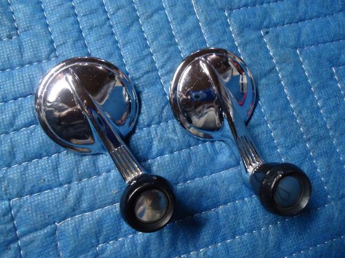 Pair of original gm 1949-1960 chevrolet chrome vent window crank handles