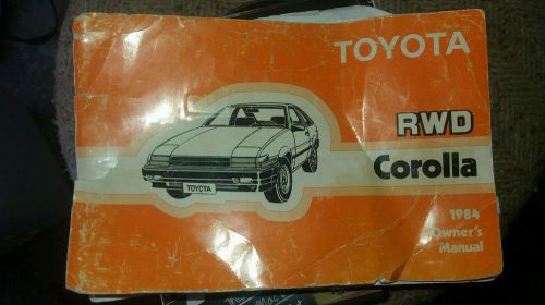 Toyota corolla 1984 owner manual oem