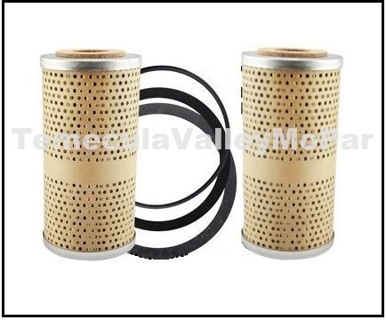 (2) oil filter cartridges for 1955-1956 chrysler &amp; 1955-57 imperial