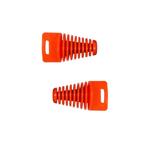 2pcs small orange zxtd exhaust pipe muffler silencer 2-stroke plug motorbike