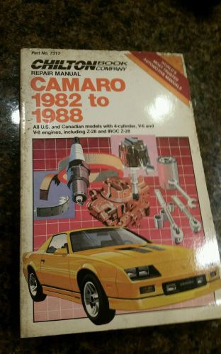 Camaro,repair manual,chilton 82-88.   fix anything yourself!!! books priceless!!