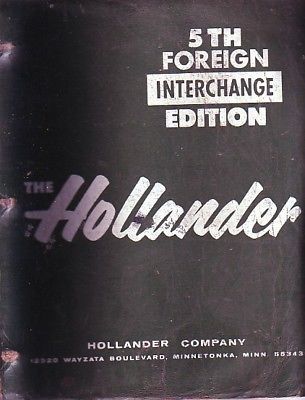 Hollander foreign car parts interchange parts book catalog manual thru 1979