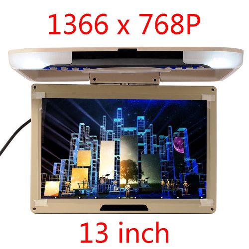 13 inch beige car flip down roof digital video wide screen suv smart monitors
