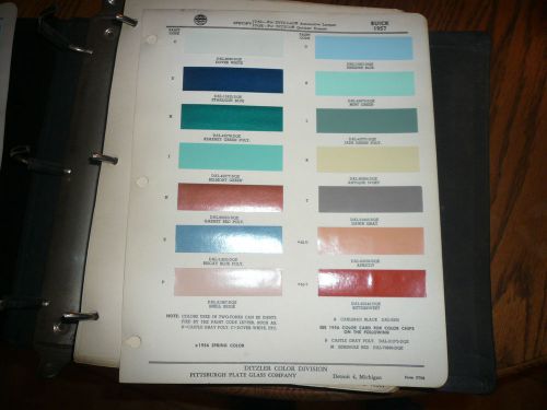 1957 buick ditzler ppg color chip paint sample - vintage
