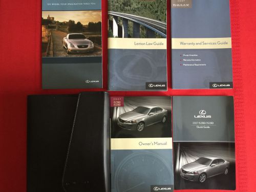 2007 lexus is 350 / is 250 factory owners manual set and case