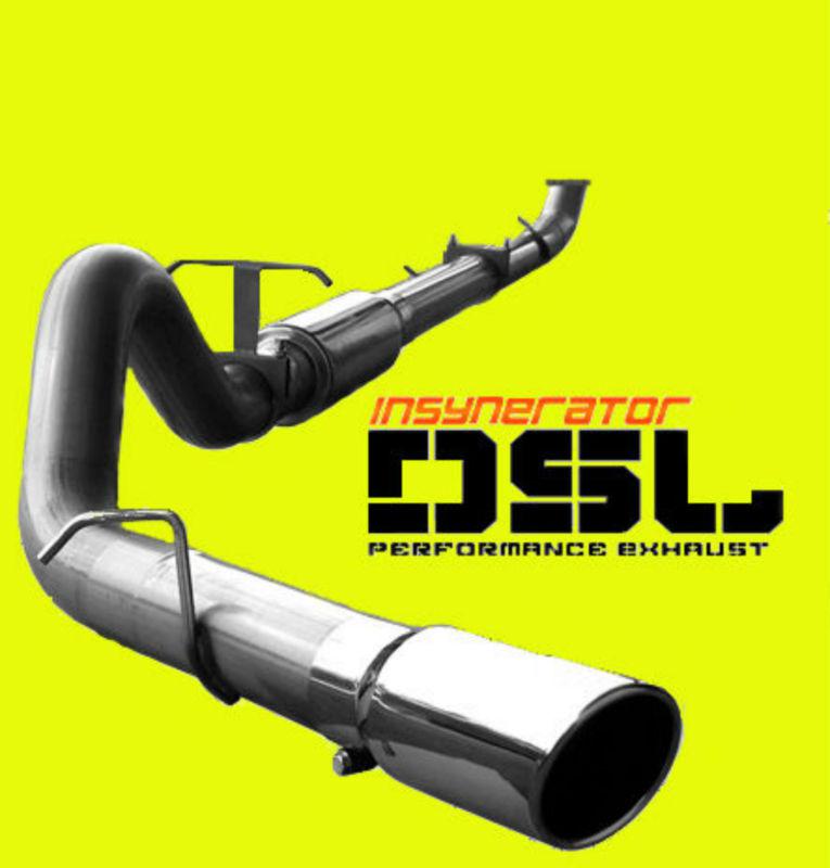 4" down pipe back stainless exhaust 01-07 chevy gmc 2500 3500 duramax diesel 6.6