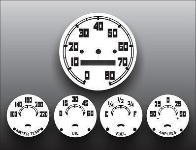 1954 gmc truck cluster instrument cluster white face gauges 54