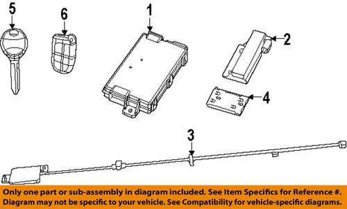 Chrysler oem 68085680aa keyless entry-key