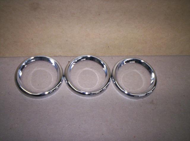 Sun 2 5/8 blue green line gauge bezels gasser hot rat rod chevy ford mopar