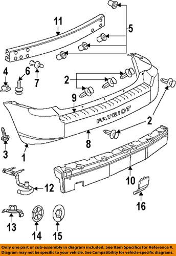 Jeep oem 5116331aa rear bumper-step pad