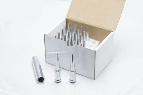 Wheel mate spiked fits lug nuts set of 24 - chrome 14x1.50