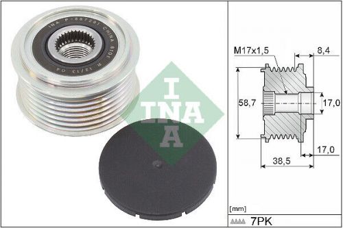 Overrunning alternator pulley fits ford ranger tke tdci 3.2d 2015 on clutch ina