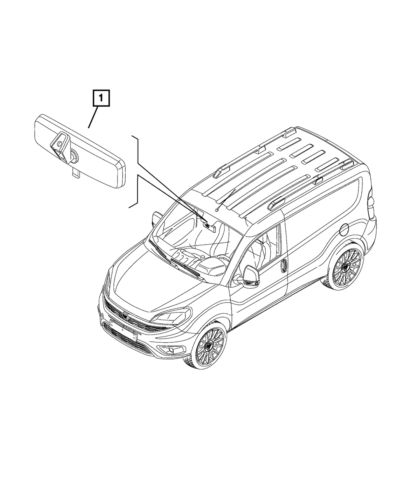 Genuine mopar inside rear view mirror 1zr38jxwaa