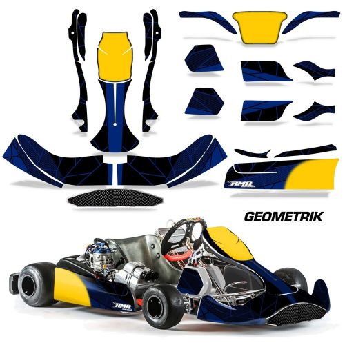 Graphics kit sticker decal wrap for kart crg na3 geometrik blue