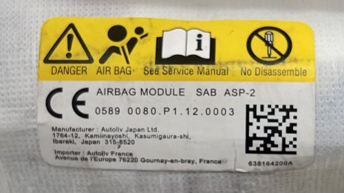 22-24 toyota gr86 driver left front seat airbag air bag srs oem