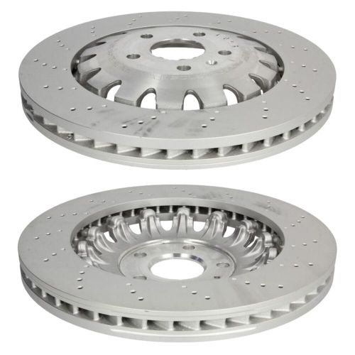 Shw performance front brake discs drilled 370x34mm x2 for audi ttrs 8s fv 16-