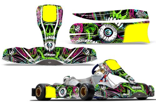 Go-kart graphics kit decal for tony kart m6 frenzy green