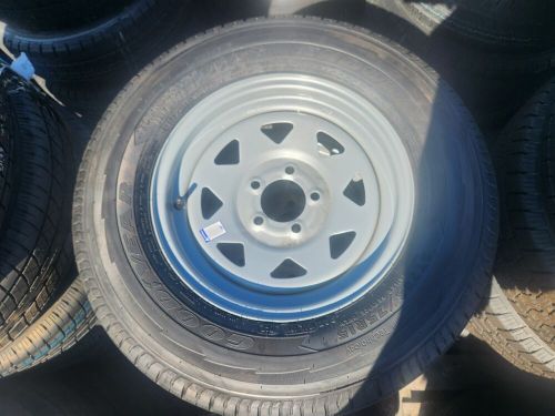 15&#034; 5lug on 4.5 steel wheel &amp; goodyear 205/75r15 8 ply load range d - gray