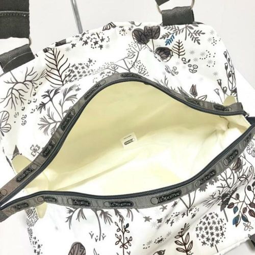 Lesportsac shoulder bag - white gray light lesponylon