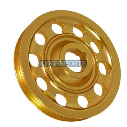 Gold civic integra b16 b18 dohc engine alternator crankshaft pulley underdrive