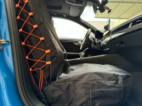 Tactical canvas seat covers black orange for jeep wrangler yj tj lj jk front set