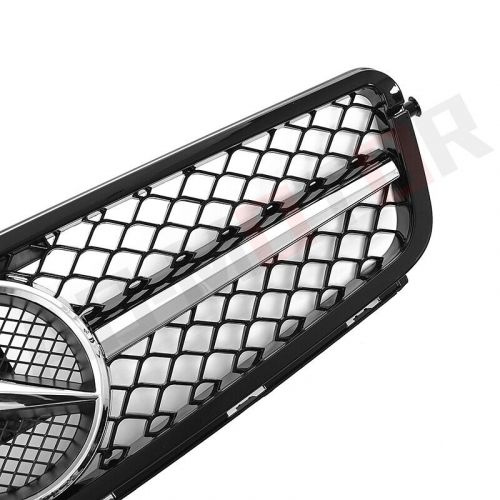 Chrome black amg grille for mercedes benz c-class w204 c180 c200 c250 2008-2014