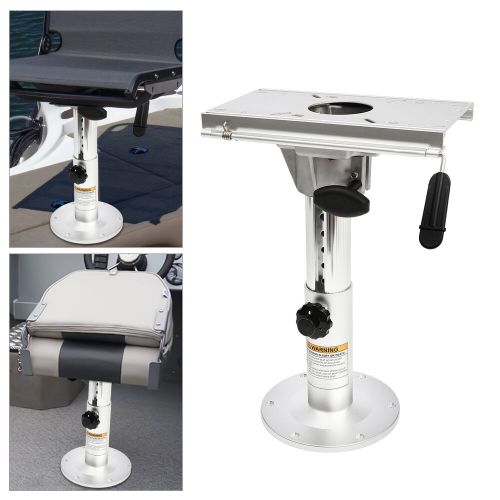 Heavy duty adjustable &amp; swivel aluminum marine boat pedestal 13 to 19 inches usa