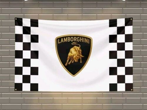 Lamborghini workshop/mancave advertising fan flag/banner