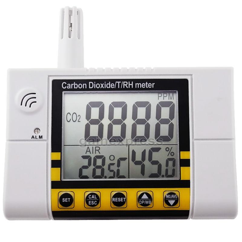 Wallmount carbon dioxide indoor air quality monitor temperature rh co2 0~2000ppm