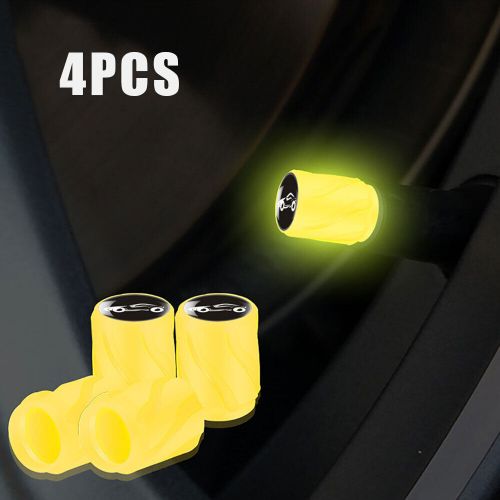 4pcs luminous accessories car tire cap tire valve stem cap glow in the dark