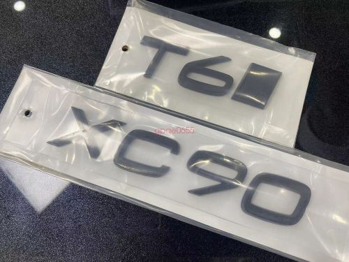 Gloss black xc90 t6awd number trunk letters badge emblems sticker for volvo xc90