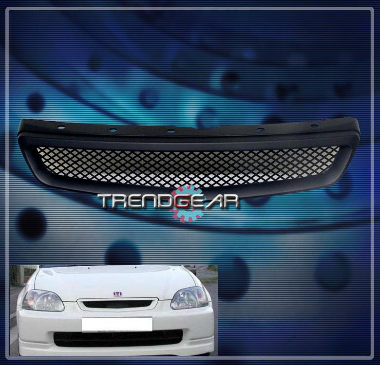 1999-2000 honda civic cx dx ex gx si hx type-r front upper hood grill grille ek