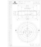 Brembo 14.3164.10 rear brake drum