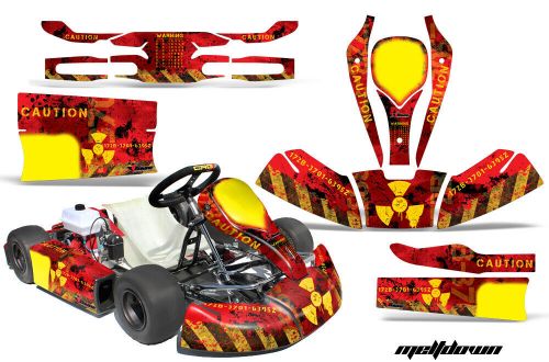 Graphics kit sticker decal wrap for crg jr cadet  meltdown yellow &amp; red