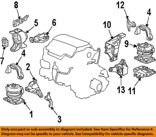 Honda oem 50820shja03 engine torque strut mount-side mount