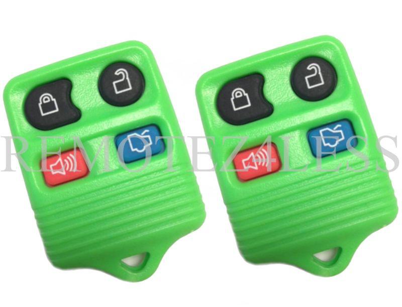 2 new green ford keyless remote key fob clicker transmitters + free programming