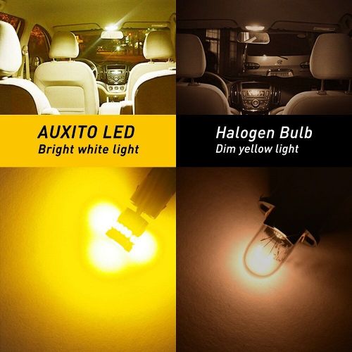 2x auxito amber yellow 168 194 license side marker light canbus led bulb exv