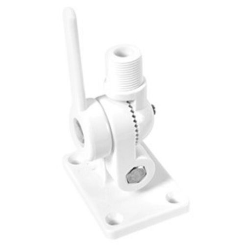 White nylon ratchet antenna mount by whitecap ind s-1805