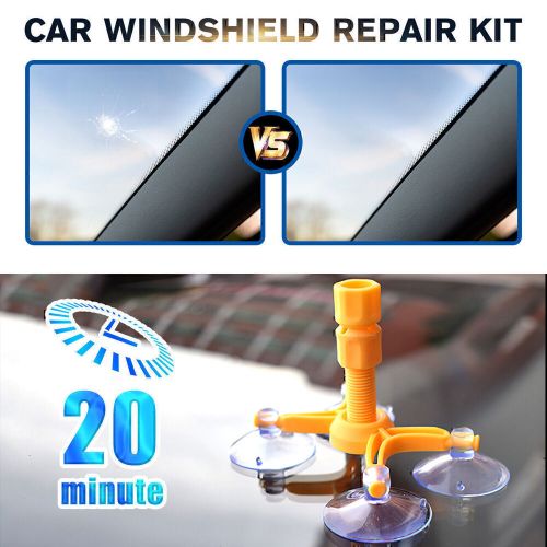 Windshield repair kit for auto car glass nano crack fluid