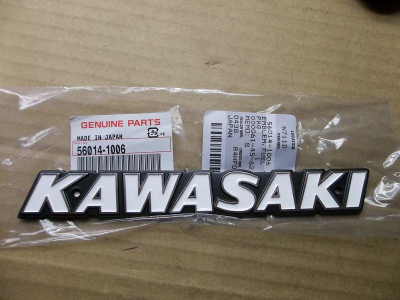 Nos 1977 kawasaki kz 900 left or right fuel gas tank emblem *b61g