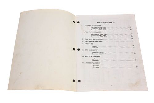 Omc 503177 1913-1995 model number reference catalog