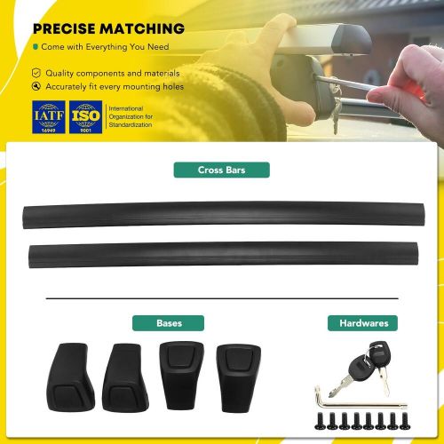 New black aluminum alloy roof rack rails cross bars for kia telluride 2020 21-23