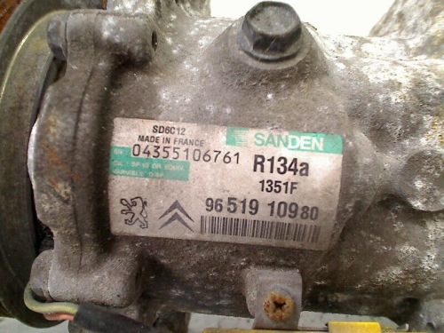 2008 peugeot 207 sw (we/wu) estate 1.6 16v (ep6(5fw)) air conditioning pump 9651910980-