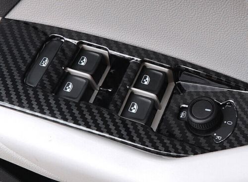 For vw t-cross 20-23 carbon fiber window lifting lock switch panel trim 4pcs