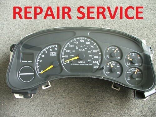 99-02 chevrolet silverado avalanche gear indicator mileage screen repair 00 01