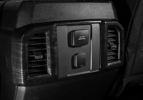 For ford raptor f-150 2015-2020 black wood grain rear air outlet vent cover trim