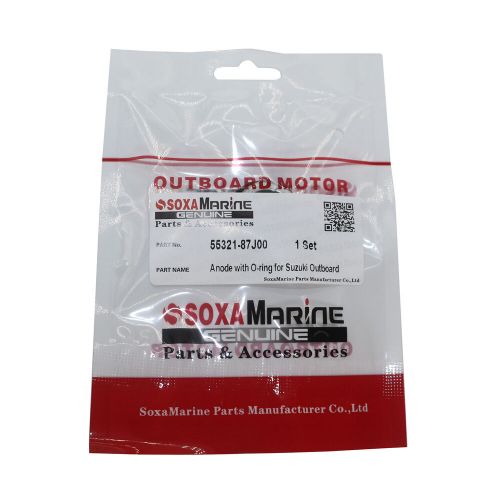 Suzuki outboard motor anode 55321-87j00 w/ o-ring 09280-22019 gasket 11265-87e10